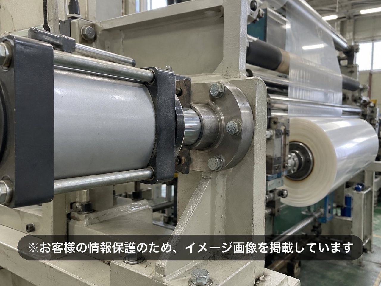 巻き取り機のフランジシリンダー修復