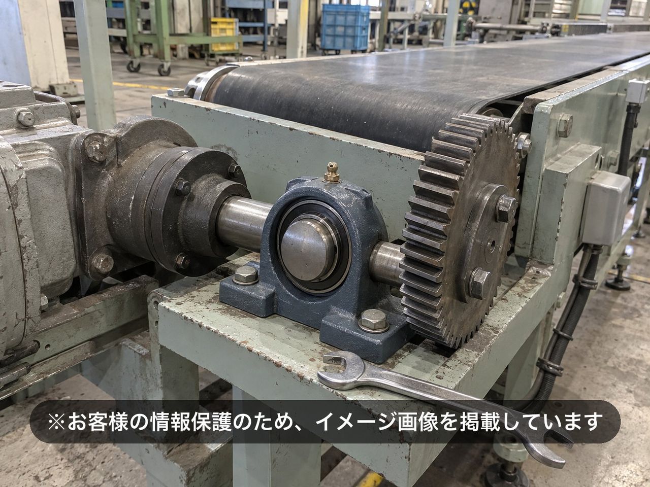 コンベアのギア・ピローブロック交換