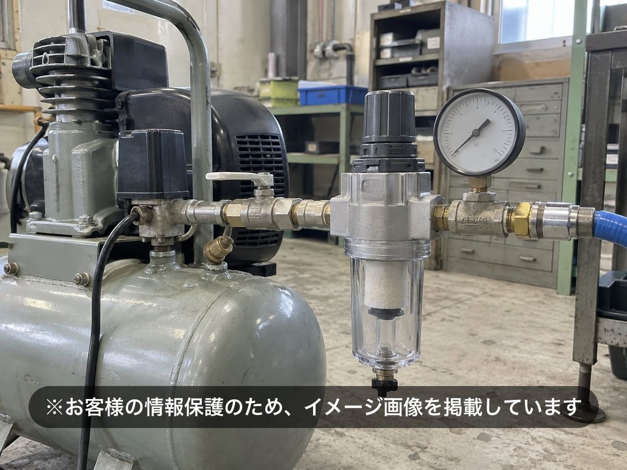 コンプレッサーの濾過器ケース交換